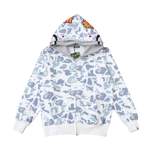 BAPE DOUBLE HOODIE – CAMO WHITE