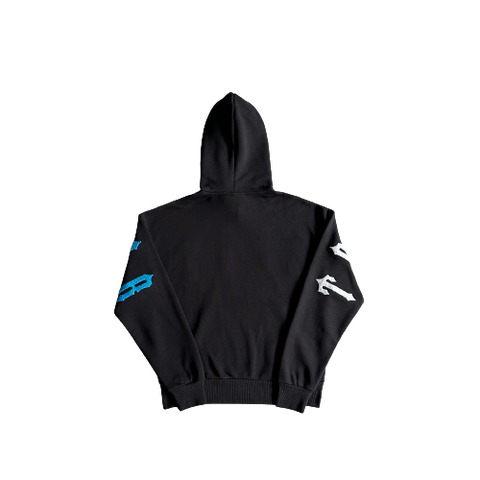 IRONGATE AECH CHENILLE HOODIE-BLACK/GRADIENT BLUE