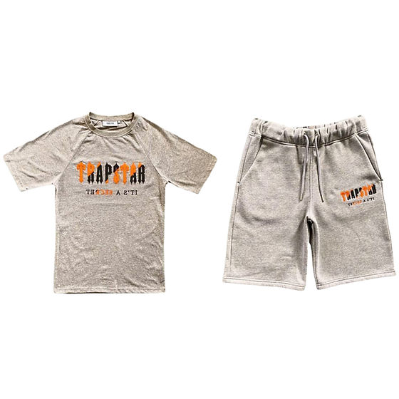 TS - SHORT SET ORANGE GRAY