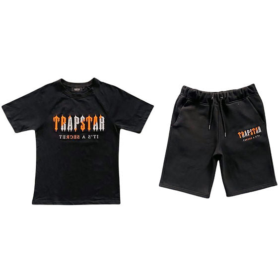 TS - SHORT SET ORANGE BLACK