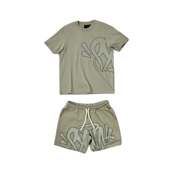 SYNA WORLD LOGO T-SHIRT – SHORT SET – SAGE/KHAKI