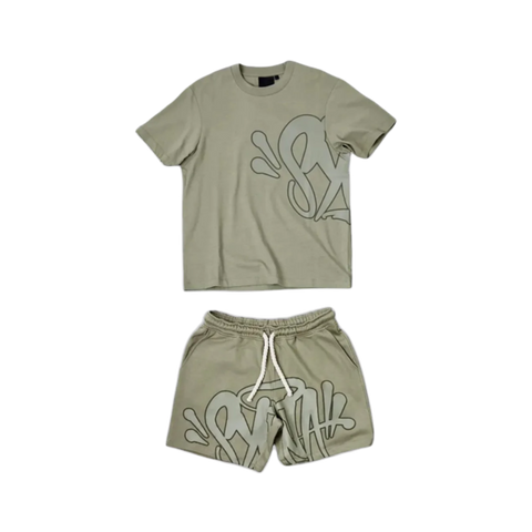 SYNA WORLD LOGO T-SHIRT – SHORT SET – SAGE/KHAKI