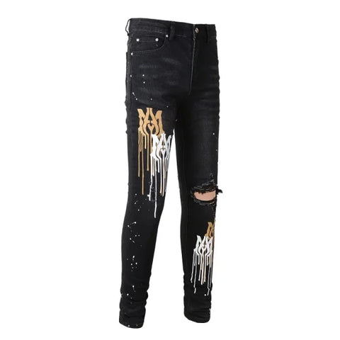 JEANS AMIRI – LOGO MULTICOLOR