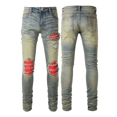 JEANS AMIRI – RED BANDANA