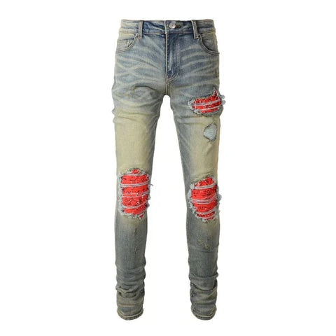 JEANS AMIRI – RED BANDANA