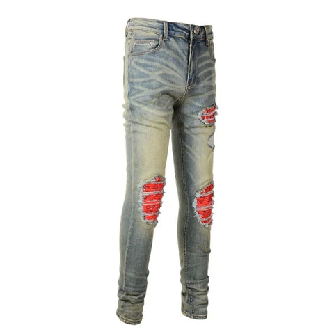 JEANS AMIRI – RED BANDANA