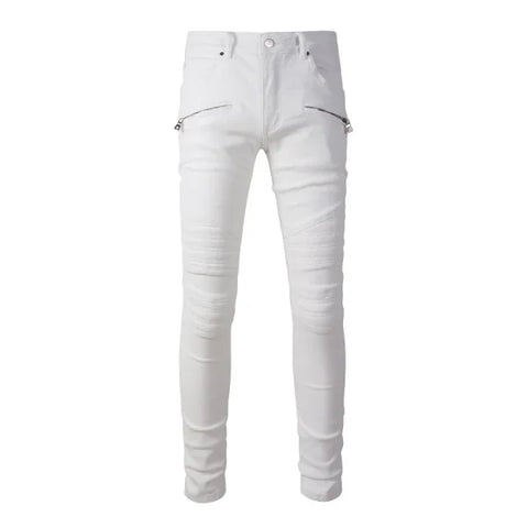 JEANS BLMN – WHITE ZIP