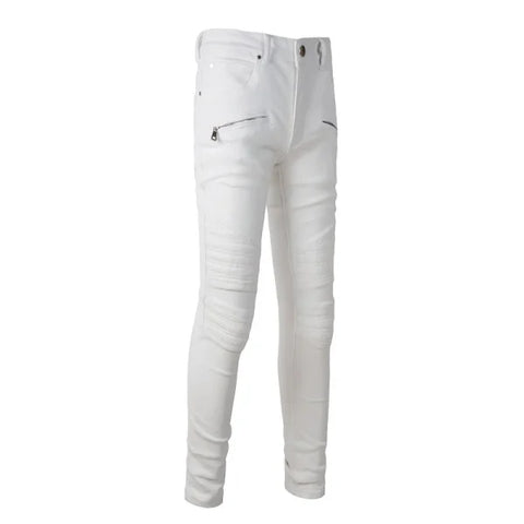 JEANS BLMN – WHITE ZIP