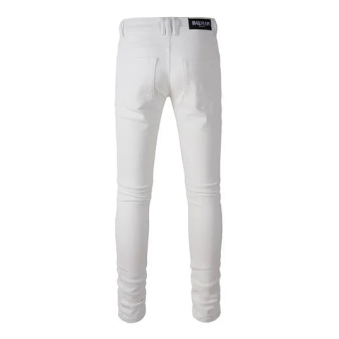 JEANS BLMN – WHITE ZIP