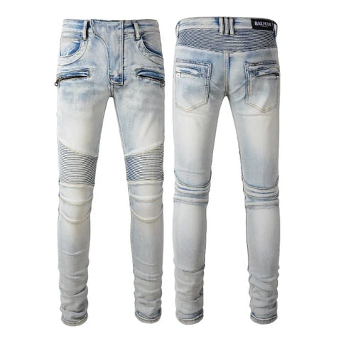 JEANS BLMN – GREY ZIP