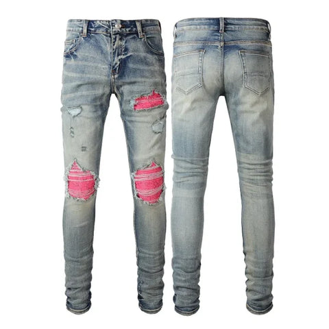 JEANS AMIRI – GREY/PINK