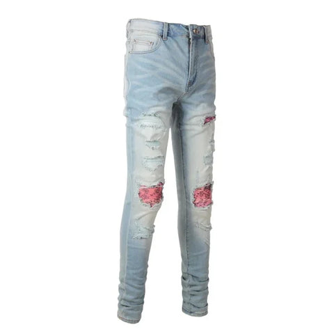 JEANS AMIRI – GREY/PINK 2.0