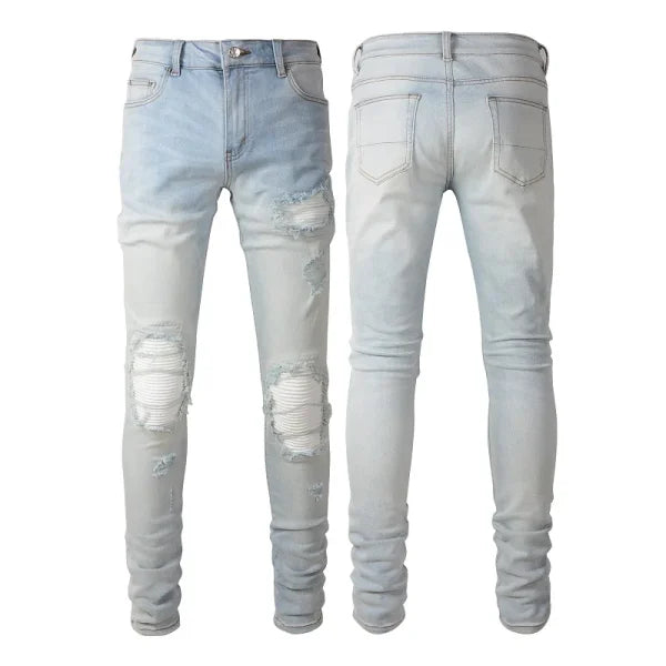 JEANS AMIRI – GREY/WHITE