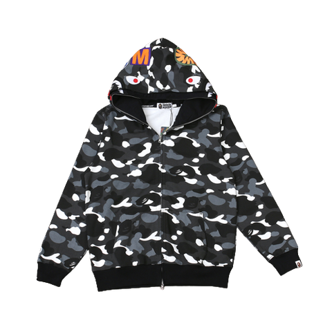 BAPE DOUBLE HOODIE – MILITARY BLACK