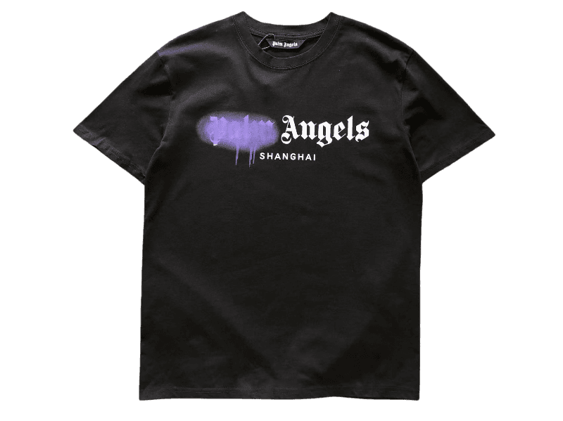 PALM - T SHIRT BLACK & PURPLE