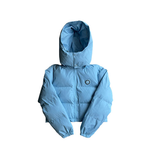 TS - WOMAN IROGANGATE DETACHABLE HOODED PUFFER - ICE BLUE