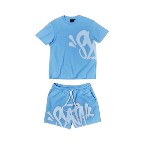 SYNA WORLD LOGO T-SHIRT – SHORT SET – BLUE