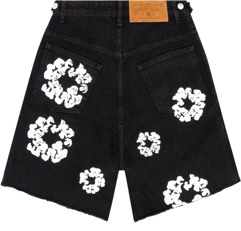 DENIM TEARS SHORTS JEANS - BLACK