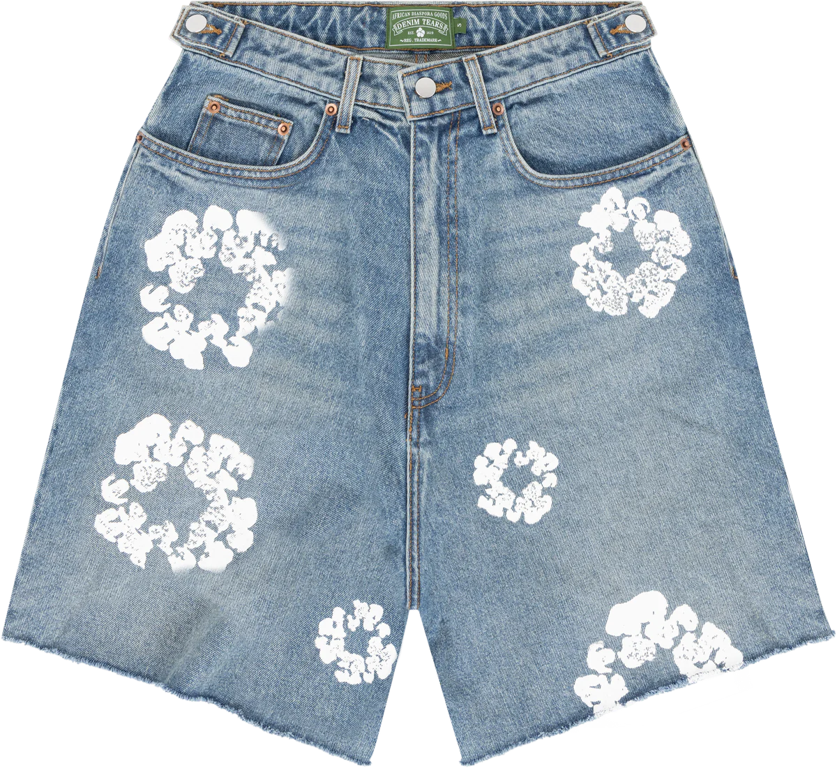 DENIM TEARS SHORTS JEANS - LIGHT BLUE